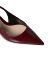 Gucci Signoria 105 Patent Leather Slingback Pumps In Red