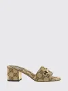 Gucci 55mm Siaga Gg Monogram Canvas Block-heel Sandals In Animal Print