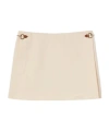 Gucci Short Linen Canvas Skirt In Neutral