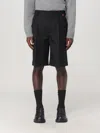 Gucci Black Wool-blend Bermuda Shorts With Web Detail In Black
