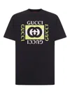 Gucci Men Short Sleeve Cotton Jersey T-shirt In Black