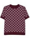 Gucci Reversible Gg Wool Jacquard Top In Red