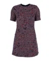 Gucci Textured Wool Dress Featuring Signature Buttons In Black