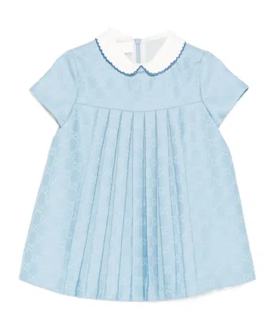Gucci Short Sleeve Dress In Blue