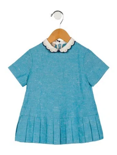 Pre-owned Gucci Babies' Short Sleeve Dress In Blue