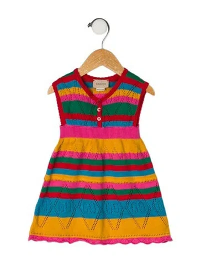 Pre-owned Gucci Babies' Short Sleeve Dress In Pink