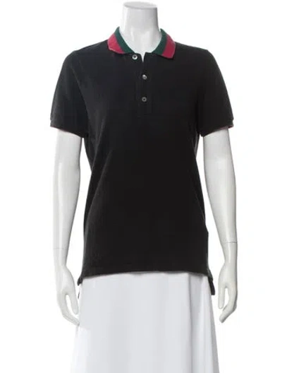 Pre-owned Gucci Short Sleeve Polo In Black