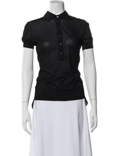 Pre-owned Gucci Short Sleeve Polo In Black