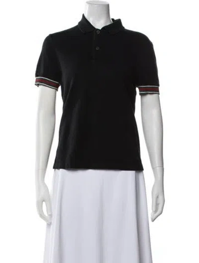 Pre-owned Gucci Short Sleeve Polo In Black