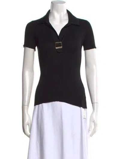 Pre-owned Gucci Short Sleeve Polo In Brown