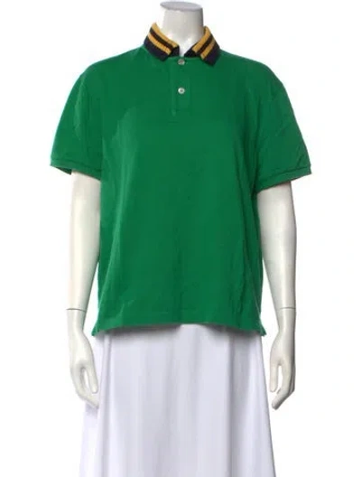Pre-owned Gucci Short Sleeve Polo In Green