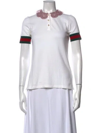 Pre-owned Gucci Short Sleeve Polo In Neutrals