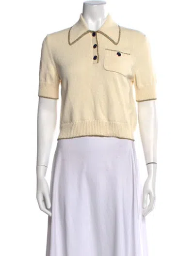Pre-owned Gucci Short Sleeve Polo In Neutrals