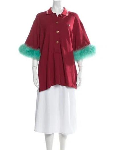 Pre-owned Gucci Short Sleeve Polo In Red