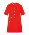 Gucci Short-sleeve Shift Dress In Red