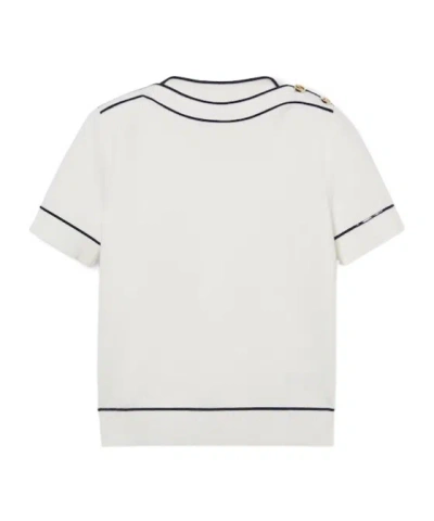 Gucci Short-sleeved Sweater In White