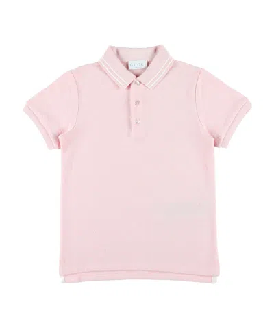 Gucci Short-sleeved Polo Shirt In Pink