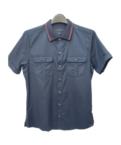 Gucci Short-sleeved Polo Shirt In Blue