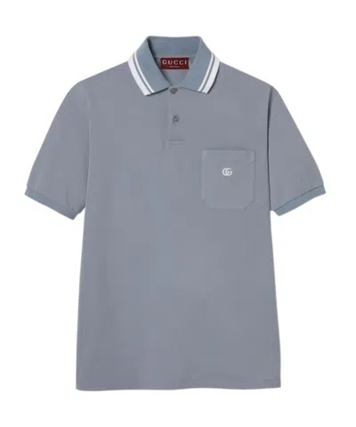 GUCCI GUCCI LOGO EMBROIDERED SHORT-SLEEVE POLO SHIRT