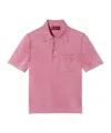 Gucci Pink Polo Shirt With Chest Pocket And Embroidered Logo On The Front In Fine Silk Knit Man In Pink