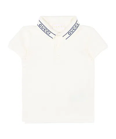 Gucci Kids' Short-sleeved Polo Shirt In White