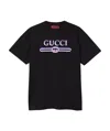 Gucci Printed Logo T-shirt In Black