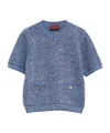 Gucci Women's Knitted T-shirt In Blue