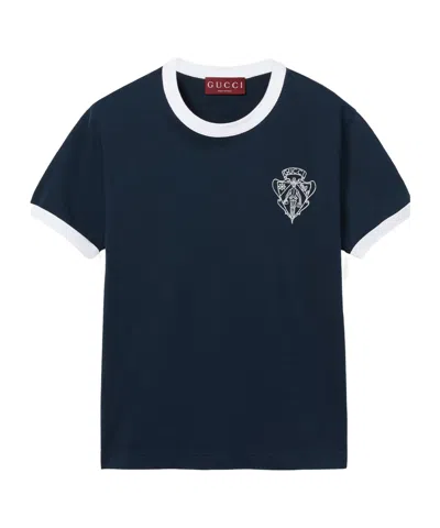 Gucci Short-sleeved T-shirt In Dark Blue