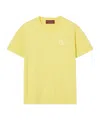 Gucci Embroidered Cotton Jersey T-shirt In Yellow