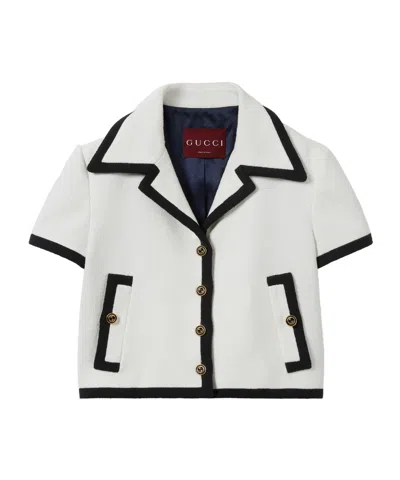GUCCI GUCCI SHORT-SLEEVED TWEED JACKET