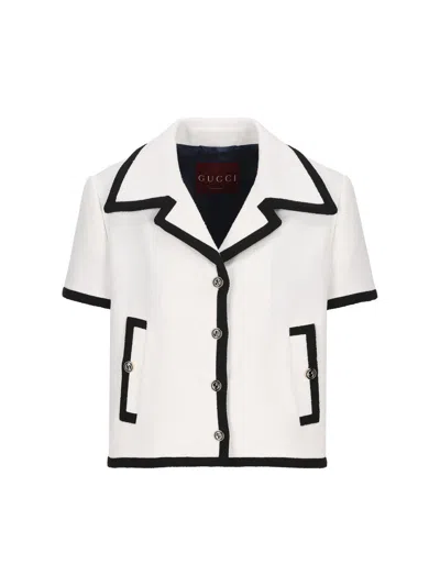 GUCCI SHORT-SLEEVED TWEED JACKET