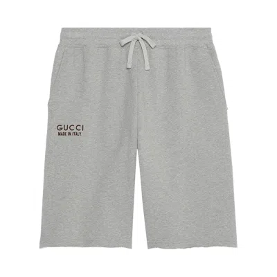 Pre-owned Gucci Short With Print 'grey Melange'