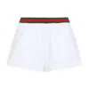 Gucci Cotton Jersey Shorts With Signature Stripes Band