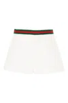 Gucci Cotton Jersey Shorts With Web