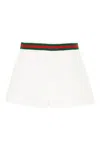 Gucci Cotton Jersey Shorts With Web