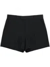 Gucci Medium Grey Wool Low Waist Shorts In Black