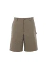 Gucci Embossed-logo Shorts In Brown