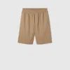 Gucci Shorts Aus Baumwollpopeline In Brown