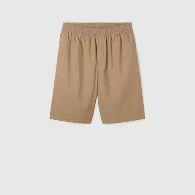 Gucci Shorts Aus Baumwollpopeline In Brown