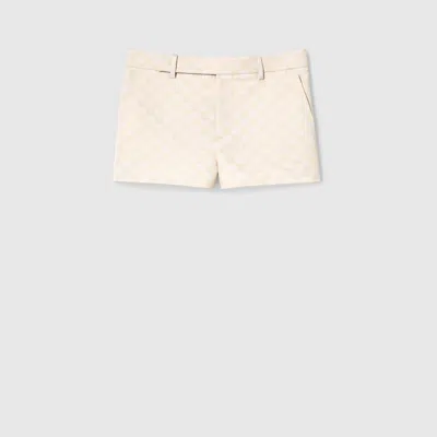 Gucci Shorts Aus Gg Baumwollgabardine In Neutral