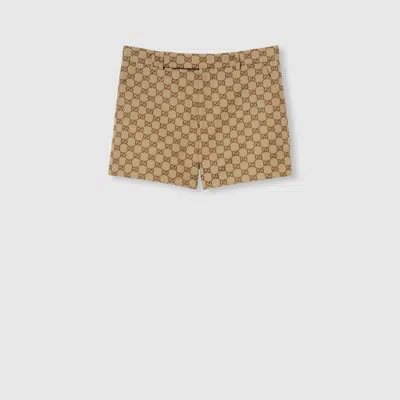 Gucci Shorts Aus Gg Canvas In Brown