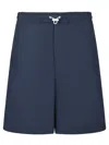 Gucci Men Cotton Bermuda Shorts In Blue