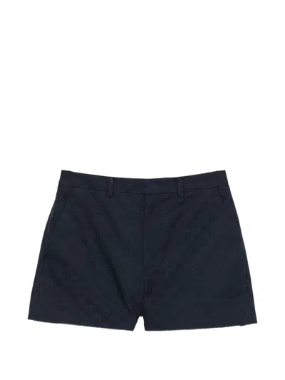 Gucci Shorts Blue And Green In Black