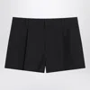 Gucci Shorts Dark Grey In Wool Twill Men In Gray