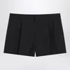 Gucci Shorts Dark Grey In Wool Twill Men In Black
