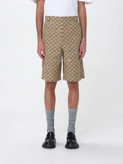 Gucci Shorts Men Camel In Brown