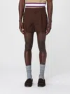 Gucci Tailored Wool Shorts With Pockets And Pleats In Brown