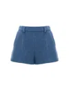 Gucci Logo Embroidered Shorts In Blue