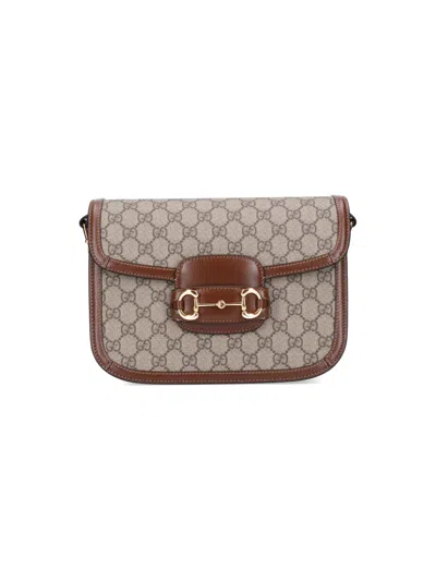 Gucci Shoulder Bag 'horsebit 1955' In Sand