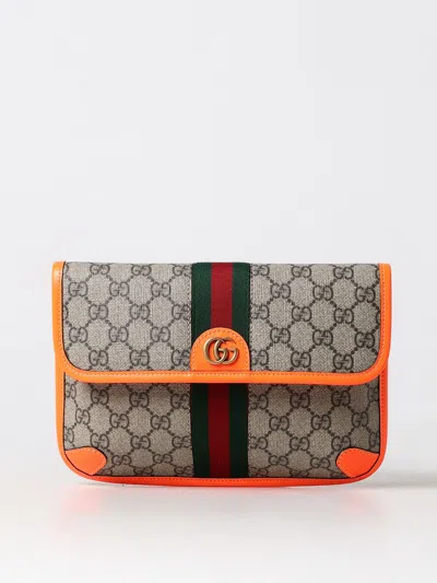 Gucci Belt Bag Men Green In Orange